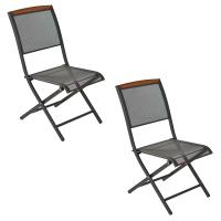 MX Gartenstuhl Patmos 2er Set Klappstuhl Stahl Akazienholz